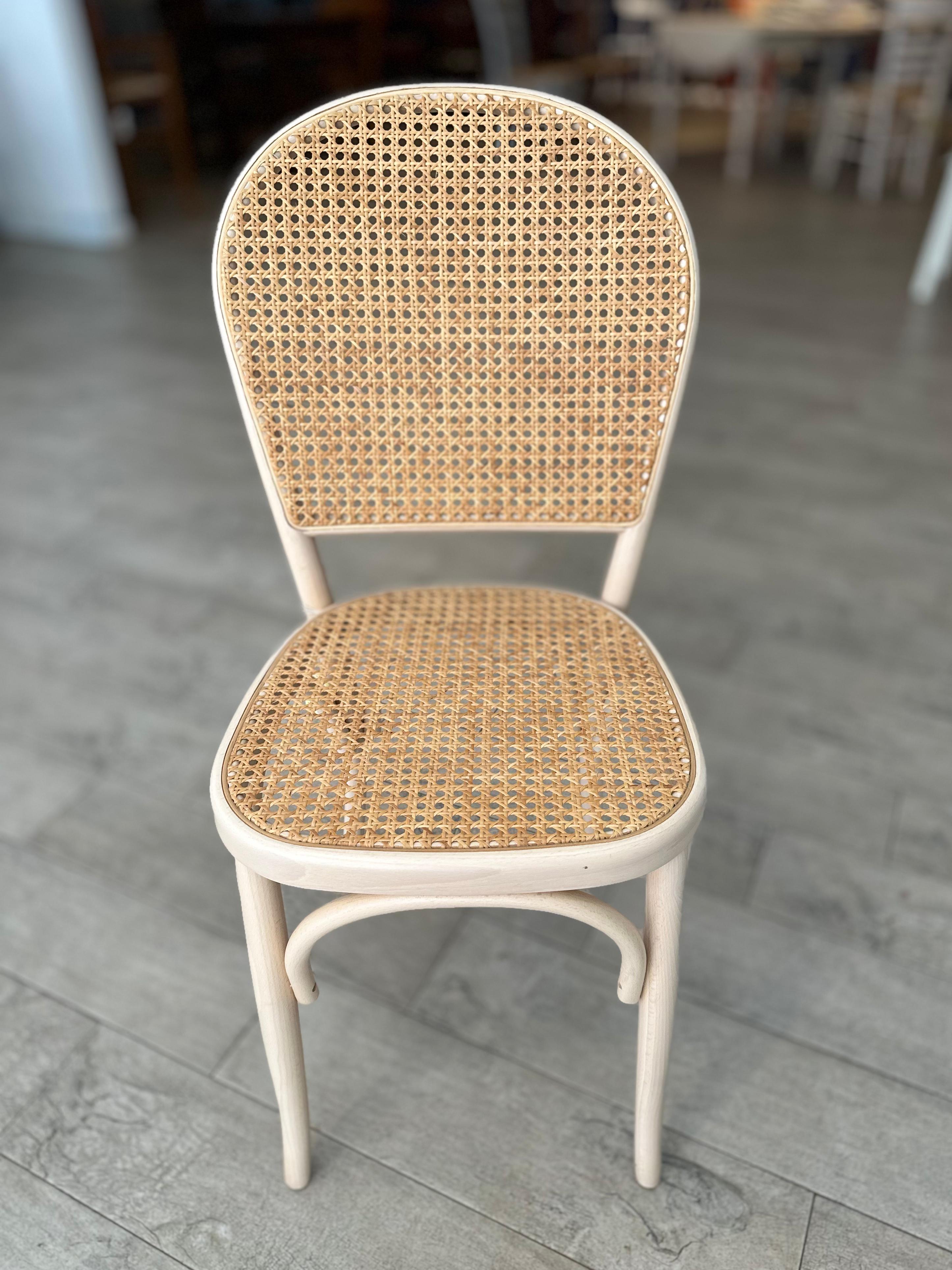 Sedia elegante con paglia Vienna